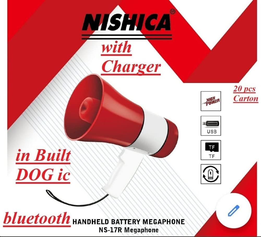 B L Electronics....Plastic Red Megaphone, Model Name/Number: NS-17R (C8)