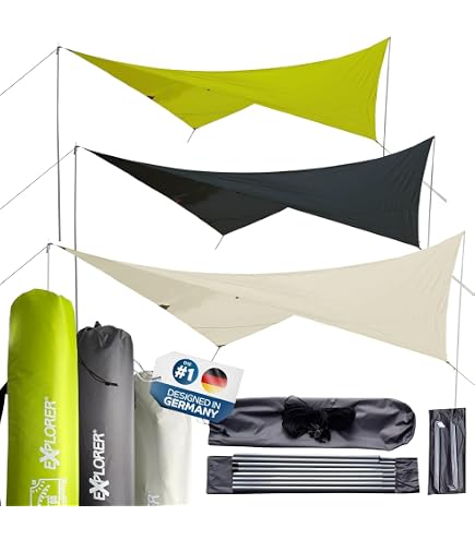 TrendLine Awning 3 x 4 m Sun Protection 100% Polyester UV Protection 60+ Garden