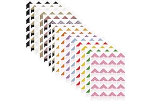 15 feuilles de montage Photo coins, Finegood Autocollant Papier photo autocollant pour DIY Album de scrapbooking Agenda organiseur personnel ordinateur portable – 14 couleurs