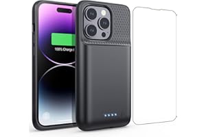 Feob Akkuhülle für iPhone 14 Pro,【2023 Neueste】 7200mAh Smart Battery Case Zusatzakku Ladehülle Tragbare Akku Hülle Abnehmbare Handyhülle Akku Powerbank hülle Akku Case für iPhone 14 Pro [6,1 Zoll]