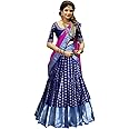 NAVKARMIT Women's Pure Pattu Silk Zari Weaving Lehenga Choli, Unstitched Lehenga Choli, Half Saree.