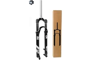TOMYEUS Fourches de VTT 26/27,5/29 Pouces, Alliage De Magnésium 1-1/8" Tube Droit Fourche À Ressort de Vélo Voyage 120mm (Couleur : A, Size : 27.5 inch)