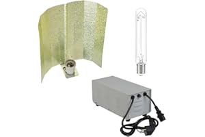 Ignator Kit de iluminación para Cultivo 600W HPS magnético balastro Cerrado. con lámpara HPS. Color Blanco.