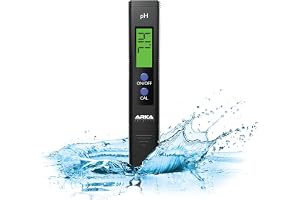 ARKA myAQUA® pH-mätare – mätområde: 0–14 pH, perfekt för havsvatten och sötvattenakvarium, pool, damm, osmosvatten, dricksvat