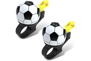SMARTMASTER Bike Bell Bicycle Bell, 2Pcs Football Design Bike Bells Kids Bike Bell Adult Kids Bicycle Bell with Loud Crisp Clear Sound, Bike Accessories Decoration Bell for Children Kids Boys Girls