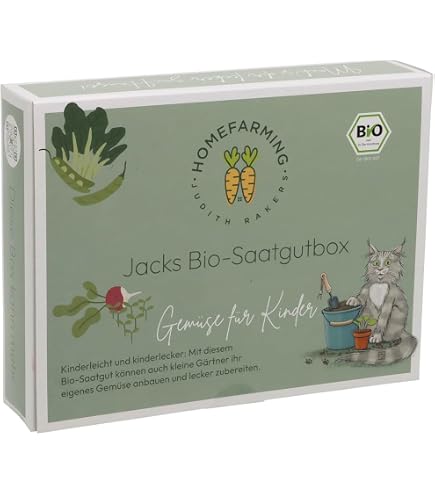HOMEFARMING Judith Rakers Bio-Saatgutbox fr Anfnger - Saatgut fr  Anfnger in Papierbox, Bio-zertifiziert und samenfest; limitierte Edition :  Amazon.de: Garten