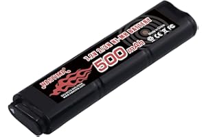 Nastima 2/3N 7,2 V 500 mAh Ni-MH Batterie pour CM030 CM121, CM122, Marui 18C, P8, M93R AEP AEG M81, M84 et TM AEP Airsoft Guns Toy