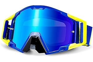 NENKI Gafas Motocross, Gafas Moto con protección nasal, Gafas Nieve para hombre y mujer, para deportes al aire libre, como Gafas Enduro
