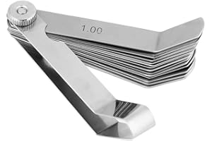 ACOUTO Szczelinomierz ze stali nierdzewnej, wygięty, linijka, narzędzie do kontroli spawania 0,05-1,00 mm, linijka pomiarowa, narzędzie pomiarowe