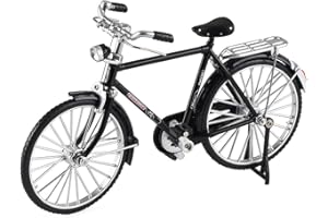 FANXIYA Velo Miniature, Figurine Vélo Jouet Maquette pour Déco et Collection, 1:10 Mini Finger Bike, VTT Freestyle à Doigt, Moto et Trottinette Miniature avec Boîte (Noir, modèle Homme)