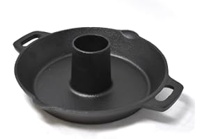 Joeji's Kitchen Rôtissoire à poulet en fonte 28cm - Support de rôtissoire pour barbecue et four pour rotir de poulet avec bière - volaille brochettes et plus encore - Chicken Roaster