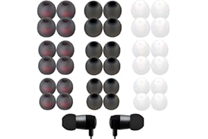 ZHTULCK Kopfhörer Gummi Aufsätze, 36 Stück Ersatz Ohrstöpsel, kopfhörer ohrstöpsel aus Silikon,Kopfhörer Stöpsel, 3 Farben, 3 Größen, Kompatibel mit den meisten in-Ear Kopfhörer (11/12/13mm)