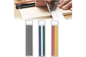 WHYCNJL 18 Piezas Minas para Lápiz de Carpintero 2,8 mm,Recambios de Lápiz de Marcado Carpintero Minas de Lápiz de Marcador de Orificio Profundo para Dibujo de Arquitecto Arte (Multicolor)