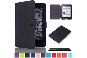 Pokrowiec Zgodne z 6 cal Kindle Paperwhite 10.Generacji 2018 (Numer Modelu: PQ94WIF), MOKASE Ultra Cienki Syntetycznej Skóry Pokrowiec z Inteligentną Funkcją Automatycznego Budzenia/Uśpienia, Black