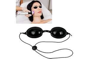 DONOONIS Lunette UV, Lunette UV Cabine Sans Trace PVC Anti Lumière Pulsee Intense Pour Solarium Luminothérapie, Lunettes De Protection Oculaire Pour Clinique De Beauté Ou à La Maison (Noir)