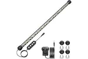 SEAOURA Led Aquarium Light with Timer, Submersible Aquarium Plant Light, Fish Tank Light with Auto On/Off, 3 Lighting Modes, Adjustable Brightness, 10W (48cm)