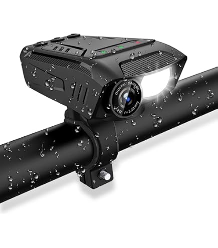 Thelau - Videocamera voor op de fiets, Full HD met Anti-shake, Groothoeklens van 120