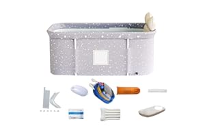 GONETRE Grande Bañera Plegable Adulto para Ducha 120 * 55 * 50cm Bañera Portátil Plegable para Adultos Móvil Plegable Baño de Hielo Baño Caliente para Adultos Bañera Móvil Bañera de Spa