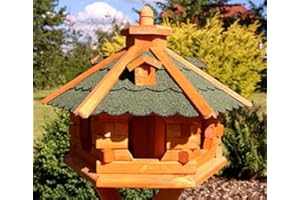 HOLZDEKOLADEN Vogelhaus mit Bitumenschindeln Typ 4 (grün)