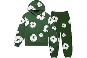 XUEQINGDE Tuta DT Uomo e Donna,2 Pezzi DT Tuta Jogging Sportiva Set Y2K Hip Hop Streetwear DT Tracksuit,DT Felpe con Cappuccio e Pantaloni con Stampa in Schiuma Alla