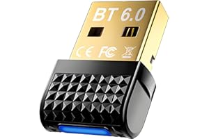 SHUBEIEUMI Bluetooth 6.0 Adapter für PC, Plug & Play, für Windows 11/10/8.1, USB Bluetooth Stick für Maus, Tastatur, Kopfhörer, Handy, Controller