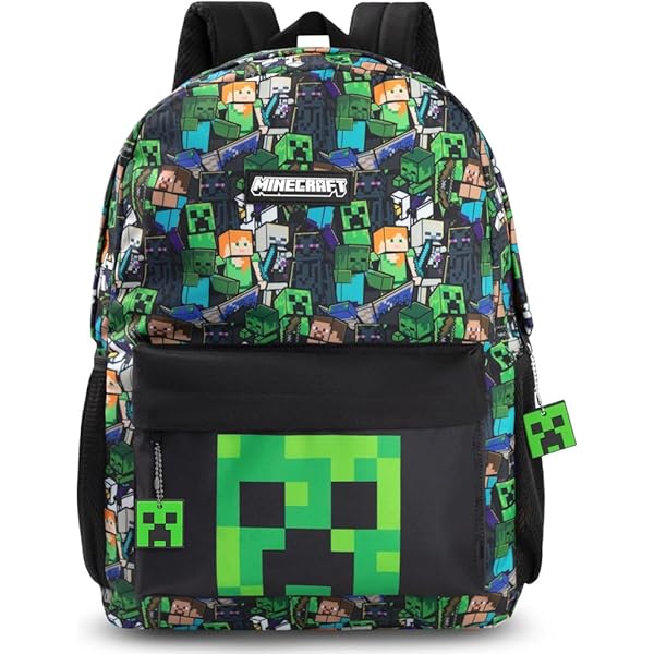 Minecraft TNT Sketch Back to School Backpack, Fits A4 with Internal Padded Laptop/Tablet Bag, Multicolor, One Size