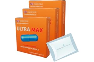 FOREVER & ALWAYS SUPPLEMENTS 3 X Ultra Max Blue Tablets for Men Bundle - Male Natural Libido, Enhancement, Endurance & Sex Drive Supplement - Contains - Maca, Ginseng & More