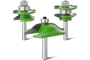 ERGAOBOY 3 uds. Juego de brocas para enrutador de puerta de gabinete de Panel elevado, vástago de 8mm, herramienta de fresado de ranurado, herramientas de corte para fresado de carpintería