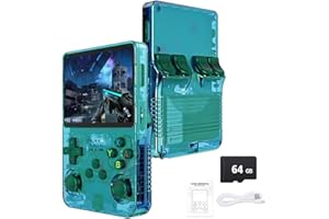 ZIKYNN R36S Retro Handheld Game Console - 21,000+ Classic Games, 3.5" IPS Screen, 64GB/128GB, Portable Linux Gaming Device (64g-green)