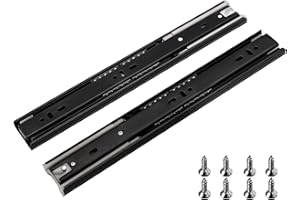 MENAYODA Rieles para cajones de 200-550 mm, rieles de extracción para cocina, rodamiento de bolas, resistente guía de bolas (cierre suave, 50 cm)