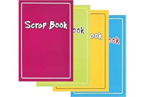 WF Graham Scrapbook, Set of 4 Scrap Books for Adults and Kids | Art Book, Sketch Pad Scrap Book Set, Coloured Paper Sketch Book Drawing Pad for Kids