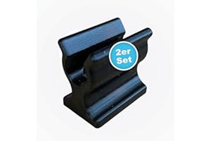 ‎3D-DRUCK CAMPER Halterungen passend für Markisenkurbel von Wohnmobil Stützen - 10 mm Durchmesse, 2er Set, Flexibel & Unzerstörbar, Einfache Montage mit Schrauben oder Klebeband - Made in Germany (Schwarz)