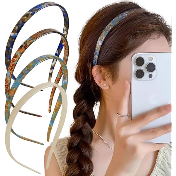 JOBAND Zahn-Stirnbänder Für Frauen – 4 Farben, Rutschfest, Hält Haare Sicher Weg