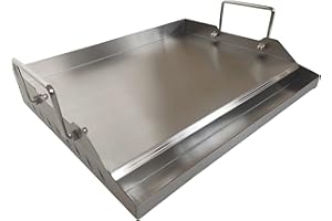 BBQNovation Plaque de cuisson Teppanyaki en acier inoxydable compatible avec une cuisinière à gaz et un barbecue
