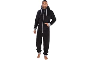 Undercover Mens Thick Snuggle Warm Fleece Hooded Zip Onesie