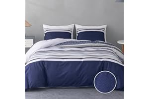 Tokokimo Funda Nórdica Cama 150, Funda Nórdica cama135, Funda Edredon 230x220 con Bohemio Patrón Microfibra 3 Piezas Compuesto por 1 Funda Nórdica 230x220 + 2 Fundas de Almohada 50x75, Azul/Blanco