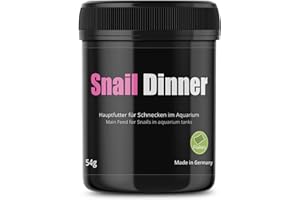 GlasGarten Snail Dinner | 54g – Premium Schneckenfutter, Hauptfutter für Süßwasser-Schnecken, aus 100% natürlichen Zutaten gepresst, schonend getrocknet