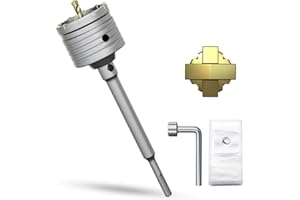 METOTY 75mm Bohrkrone Hohl Lochsäge-dosenbohrer，mit SDS Plus Adapter 220 mm Bohrkrone Steckdose，für Mauerwerk, Ziegel, Beton, Zement, Stein Concrete hole saw