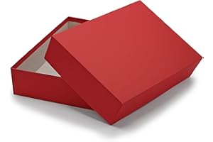 NEUSER PAPIER 1x Boîte de rangement et de cadeau de qualité supérieure - Format A4 - Rouge - 302 x 213 x 70 mm.