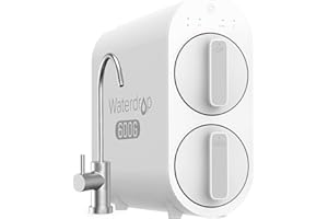 Waterdrop RO Sistema de Filtración de Agua por Ósmosis Inversa, 2271 Litros, 2:1 Puro a Drenaje, sin Tanque, Sistema de 7 Etapas, Listado la FCC, WD-G2P600-W