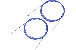 uxcell 2pcs 20ft Marine Throttle Shift Control Box Cable w/Clevis Blue