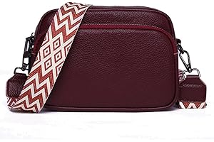 TIAASTAP Crossbody Bags for Women - Leather Handbags & Shoulder Bags with Adjustable Wide Strap Camera Cross Body Purse for Ladies Girls Travel Shopping Work Daily Use