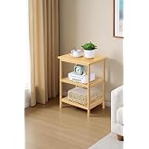 Digithome Bambu 3 Raflı Komodin Yan Sehpa Şifonyer D&uuml;zenleyici Orta Sehpa DB-0024