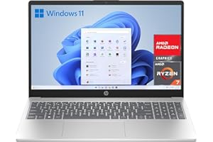 HP 15-fc0102ns- Ordenador portátil de 15.6" Full HD AMD Ryzen 7 7730U, 16 GB RAM, 1TB SSD, AMD Radeon Graphics, Windows 11 Plata - Teclado QWERTY Español, Ryzen 7-7730U, 16GB, 1000GB