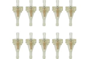 Ludom 10-pack 6 mm bränslefilter, universella motoroljefilter för fyrhjulingar, mopeder, skotrar och smutscyklar.