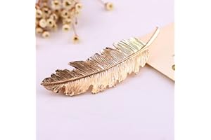 FRANCE EN STOCK Barrette Feuille Cheveux pour queue de cheval en métal (OR)