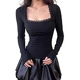 Istyle Can Women’s Ribbed Square Neck Puff Sleeve Top | Stretchable Regular Length for Girls & Women| Stylish Casual & Office