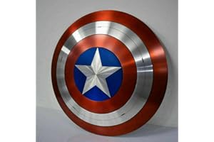 United Decor Bouclier Captain America – Réplique faite à la main du premier bouclier Avenger en métal 22'' Rouge