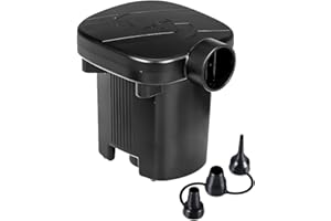 Rantizon Bomba Inflable Eléctrica 3 Boquilla, Bomba Inflable Eléctrica 220-240V/150W, Material ABS, Puede Utilizar en Colchones de Aire, Colchones, Piscinas