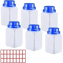 3 Bottiglie Da Laboratorio In HDPE - Bocca Larga 1000ml, Tappo A Vite - Resistenti Agli Agenti Chimici